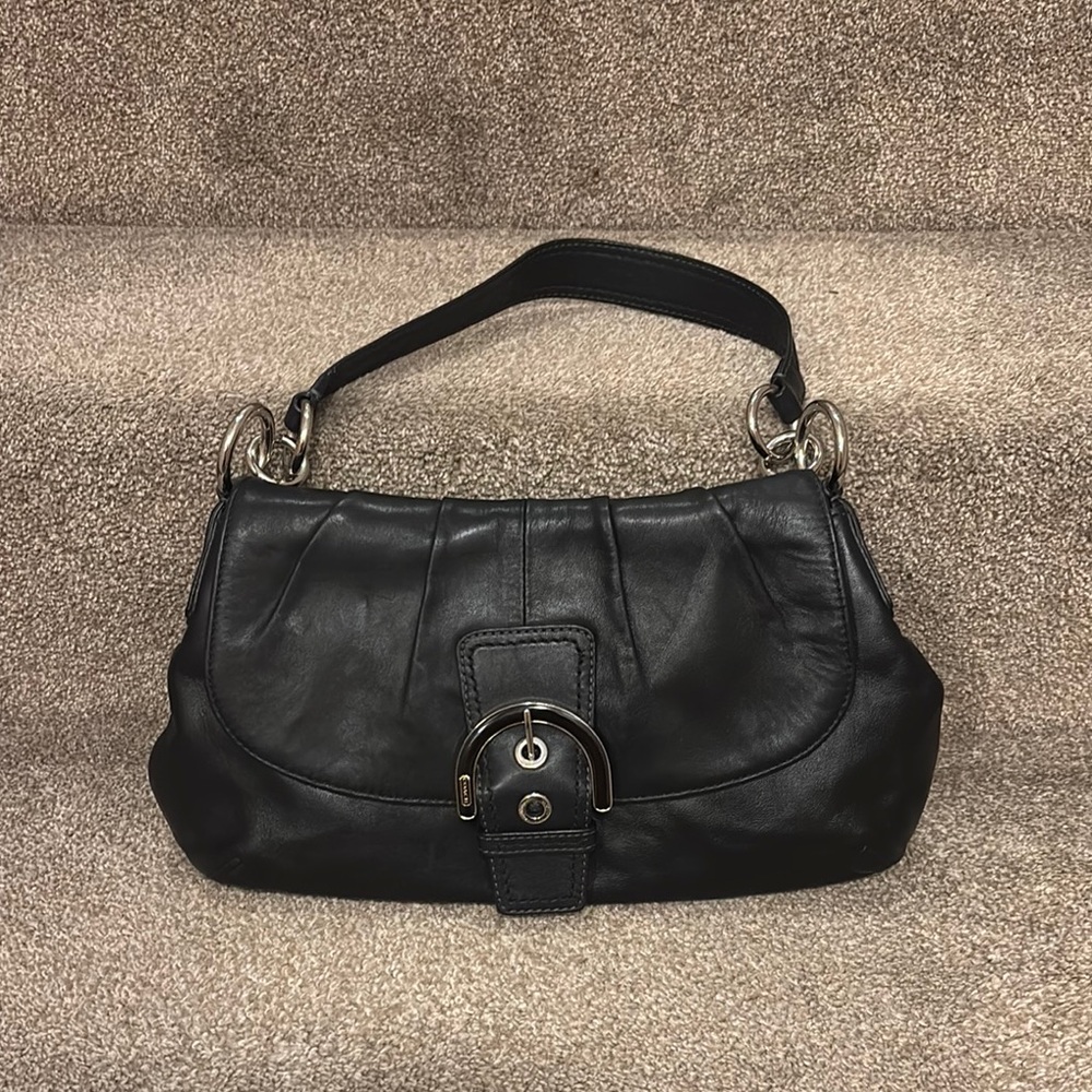 Coach Black Leather Soho Shoulder Bag